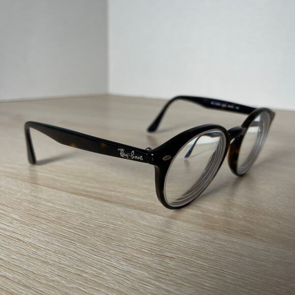 Ray-Ban RB2180-V 2012 Eyeglasses Round Dark Brown PARTS Only 49-21-145 - Picture 2 of 9